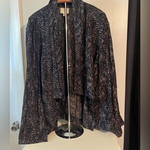 Sejour Black and Gray Print Jacket Size - 22W